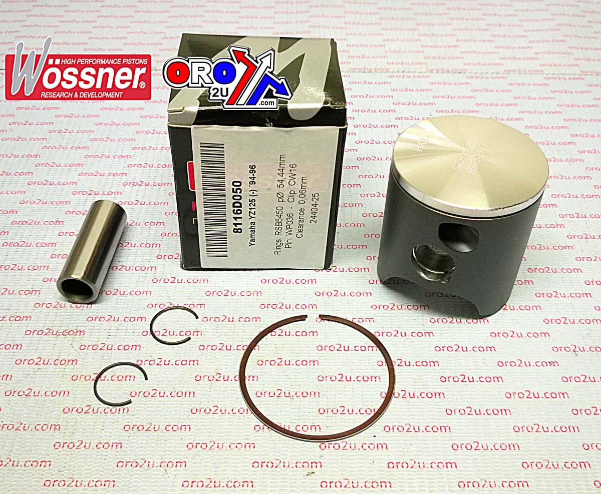 PISTON KIT 94-96 YZ125 54.50, WOSSNER 8116D050 YAMAHA MX