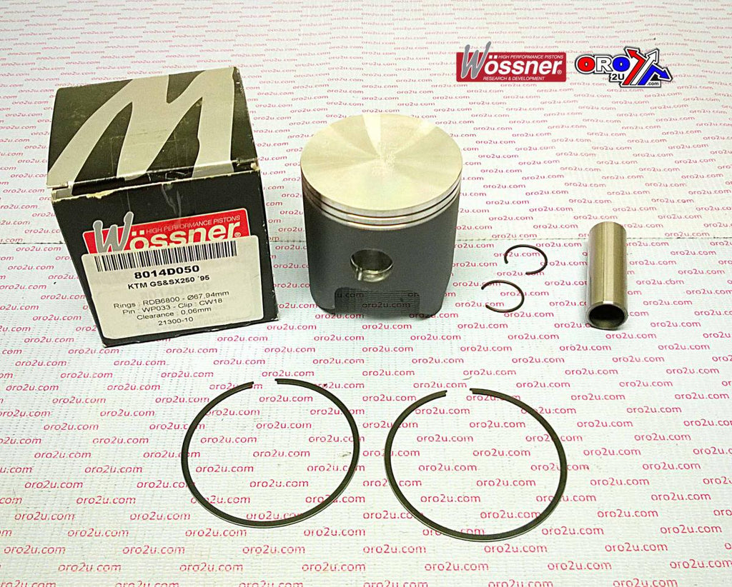 PISTON KIT 95 KTM250SX 67.50, WOSSNER 8014DC FORGED MX