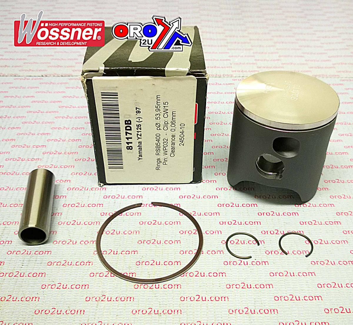 PISTON KIT 1997 YZ125 56.00, WOSSNER 8117D200 YAMAHA MX