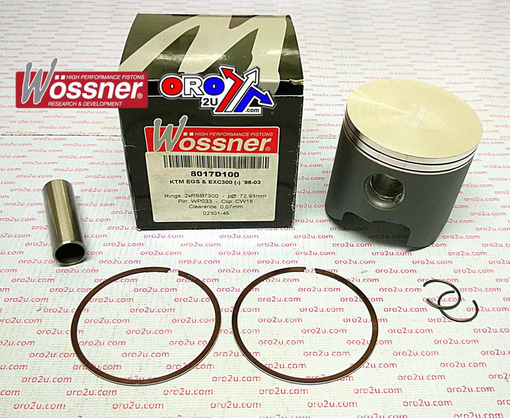 PISTON KIT 96-03 KTM300 72.00, WOSSNER 8017DB FORGED