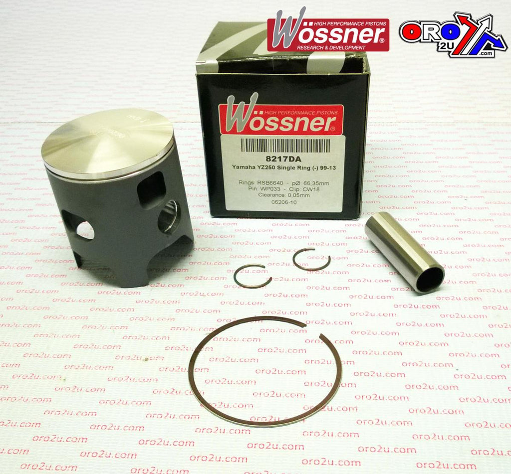 PISTON KIT 99-18 YZ250 1-RING, WOSSNER 8217DB 66.40