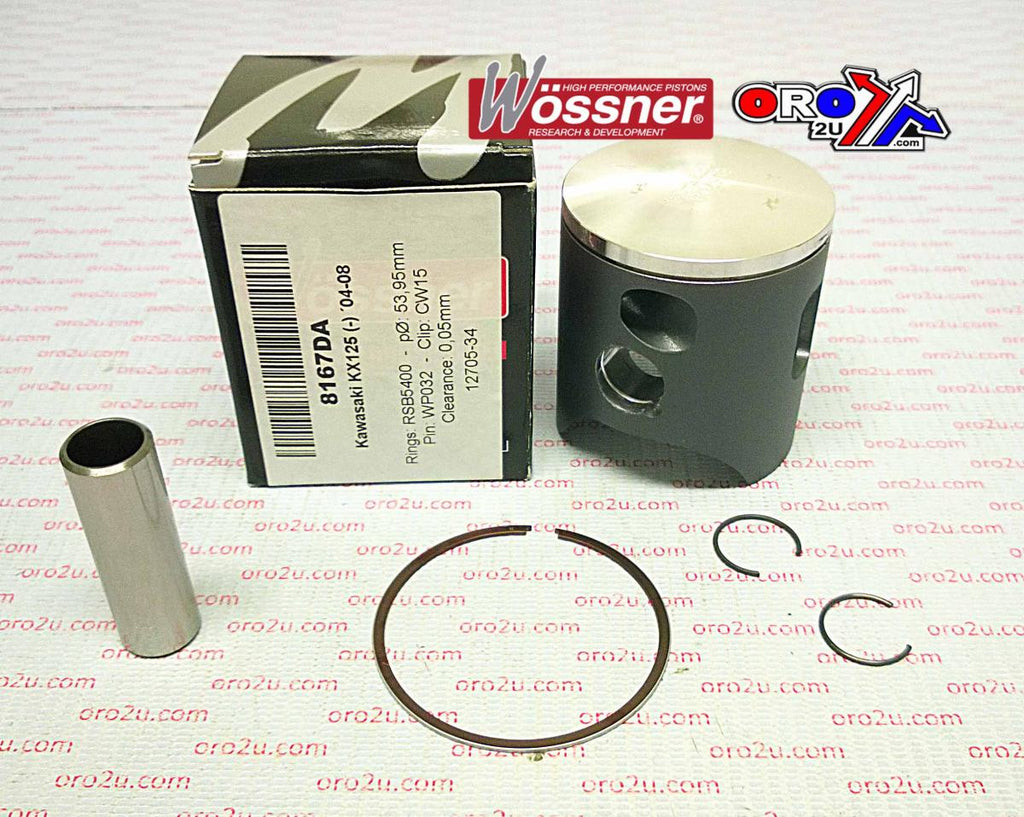 PISTON KIT 04-08 KX125 56.00, WOSSNER 8167D200 KAWASAKI MX