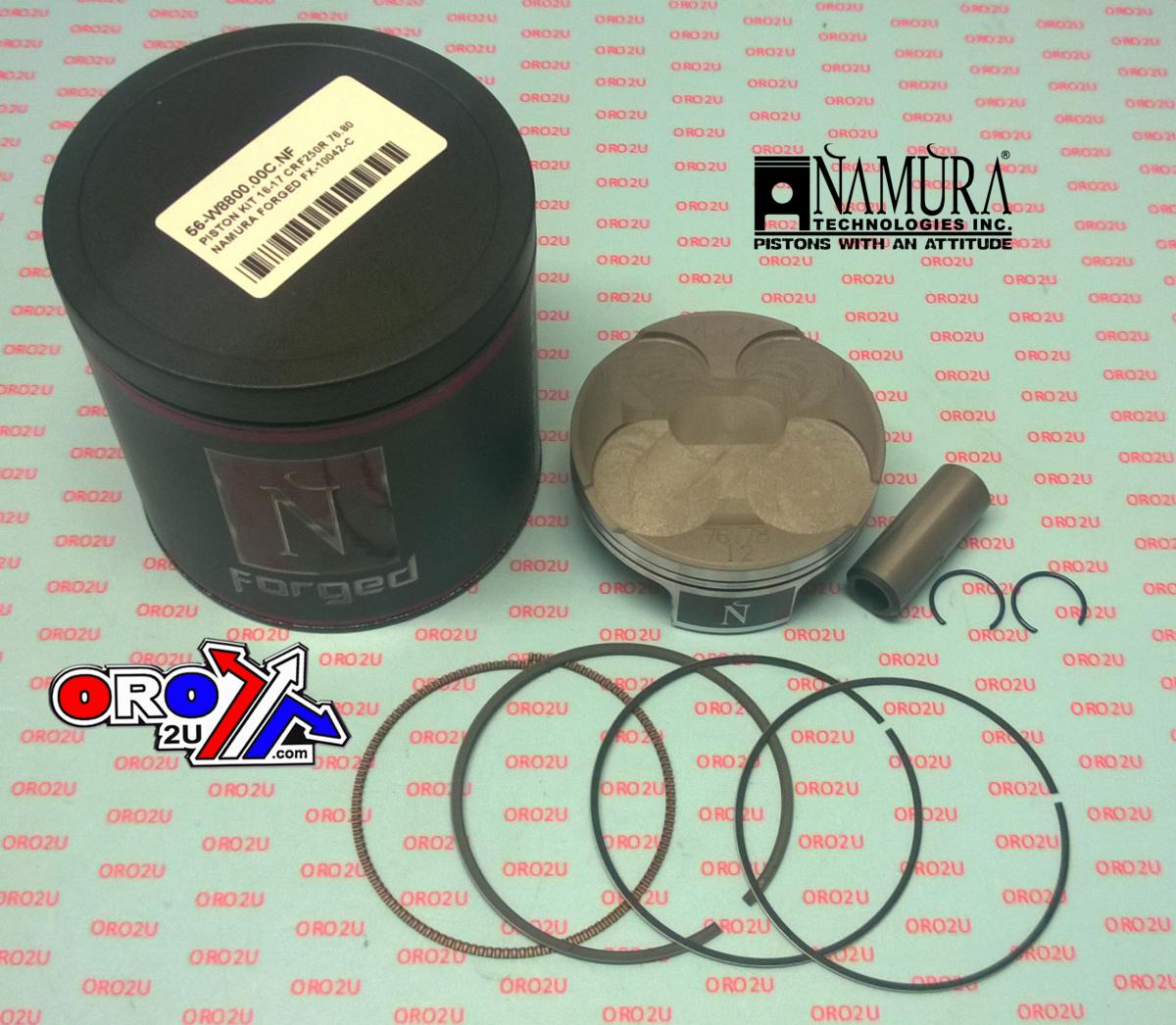 PISTON KIT 76.80mm 2016-2017 HONDA CRF250R NAMURA FORGED FX-10042-C