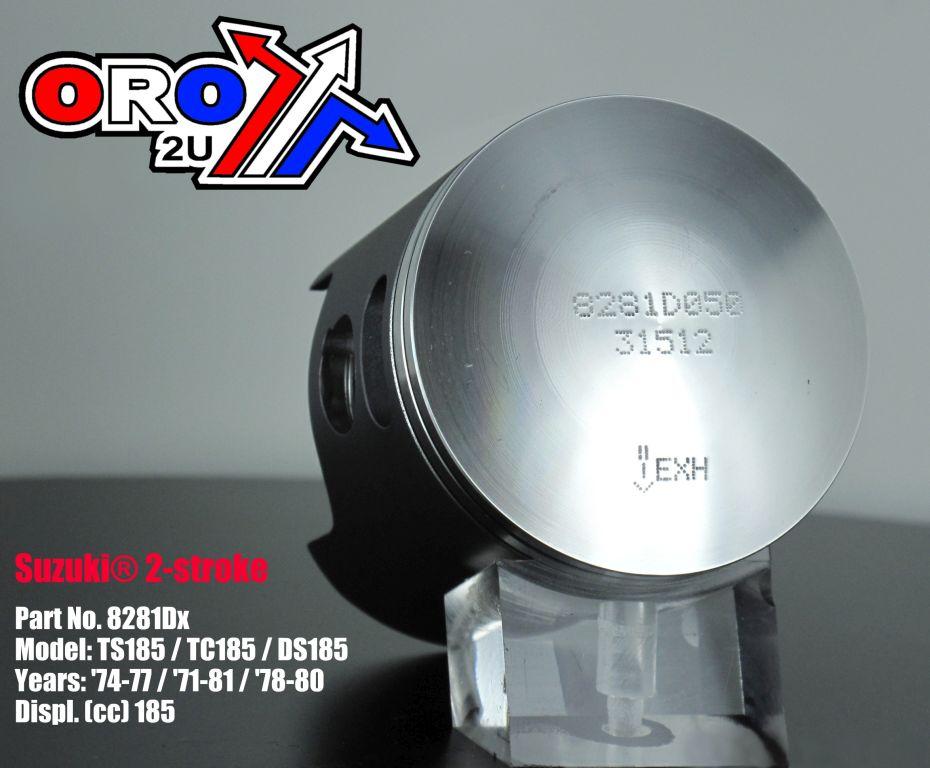 PISTON KIT TS185 TC DS 64.00, WOSSNER 8281DA SUZUKI