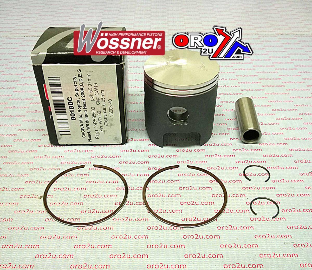 PISTON KIT 99-12 125 MITO 56, CAGIVA WOSSNER 8018DC