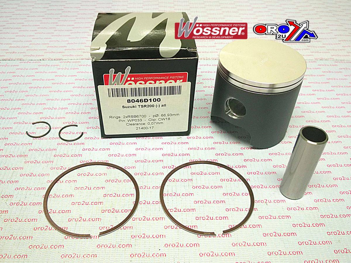 PISTON KIT TS200R ALL 67mm, WOSSNER 8046D100 SUZUKI