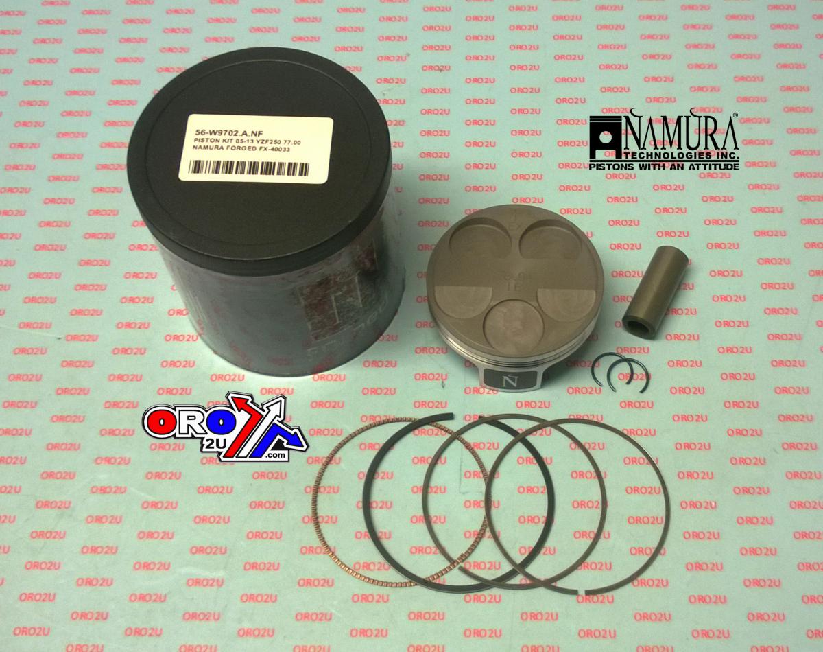 PISTON KIT 77.00mm 2005-2013 YAMAHA YZF250 NAMURA FORGED FX-40033-C