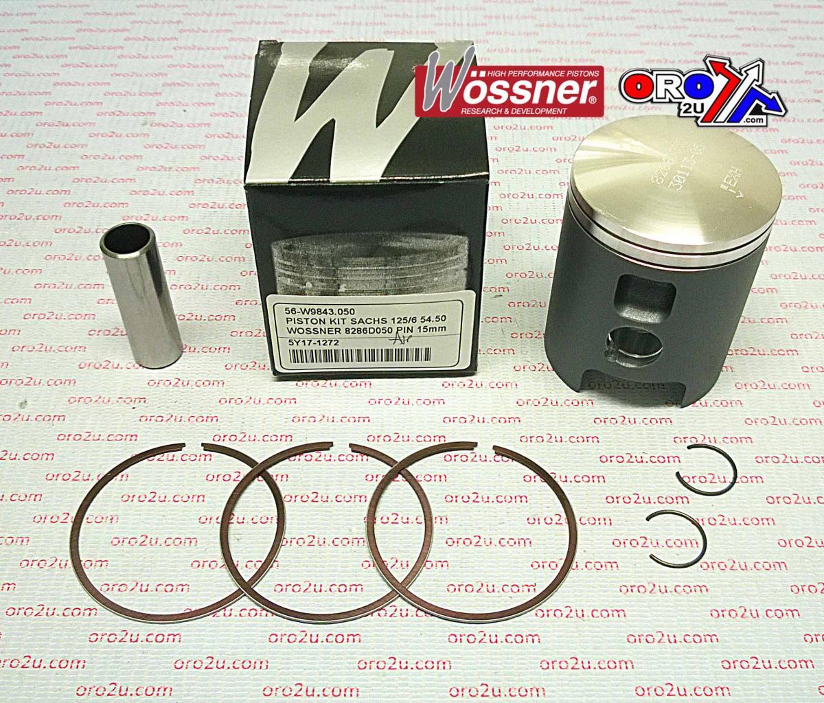 PISTON KIT SACHS 125/6 55.50, WOSSNER 8286D150 PIN 15mm