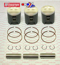 PISTON KIT SET/3 KAW. 500 KH, WOSSNER K8247D200-3 62.00mm