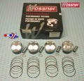PISTON KIT SET/4 74.00mm OVERSIZE 1.00mm SUZUKI GSXR750 WOSSNER K8817D100-4