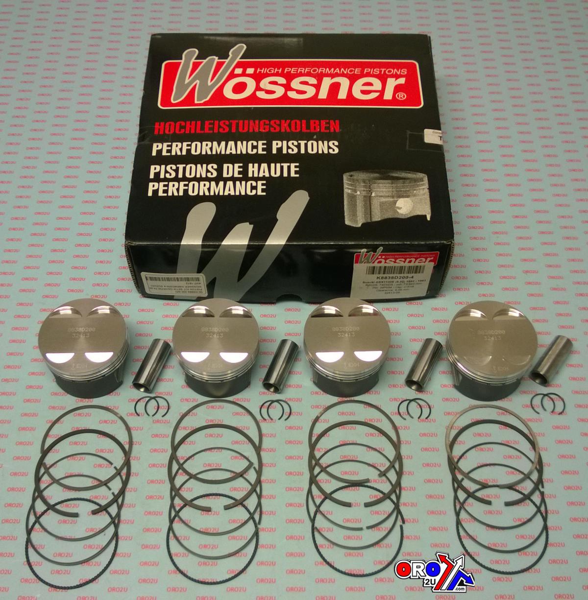 PISTON KIT 74.00 OVERSIZE 2.00mm SET/4 SUZUKI GSX1100 WOSSNER K8838D200-4