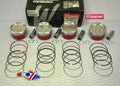 PISTON KIT SET/4 HAYABUSA 81, WOSSNER K8734DA-4 SUZUKI, 1999-2007 DISPL. 1300cc