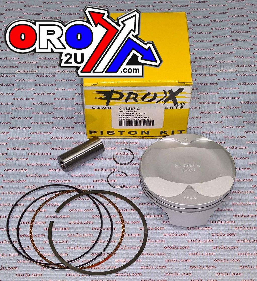 PISTON KIT KTM 350 EXC-F 17-19, PROX 01.6367.B HI COMP 12.3:1