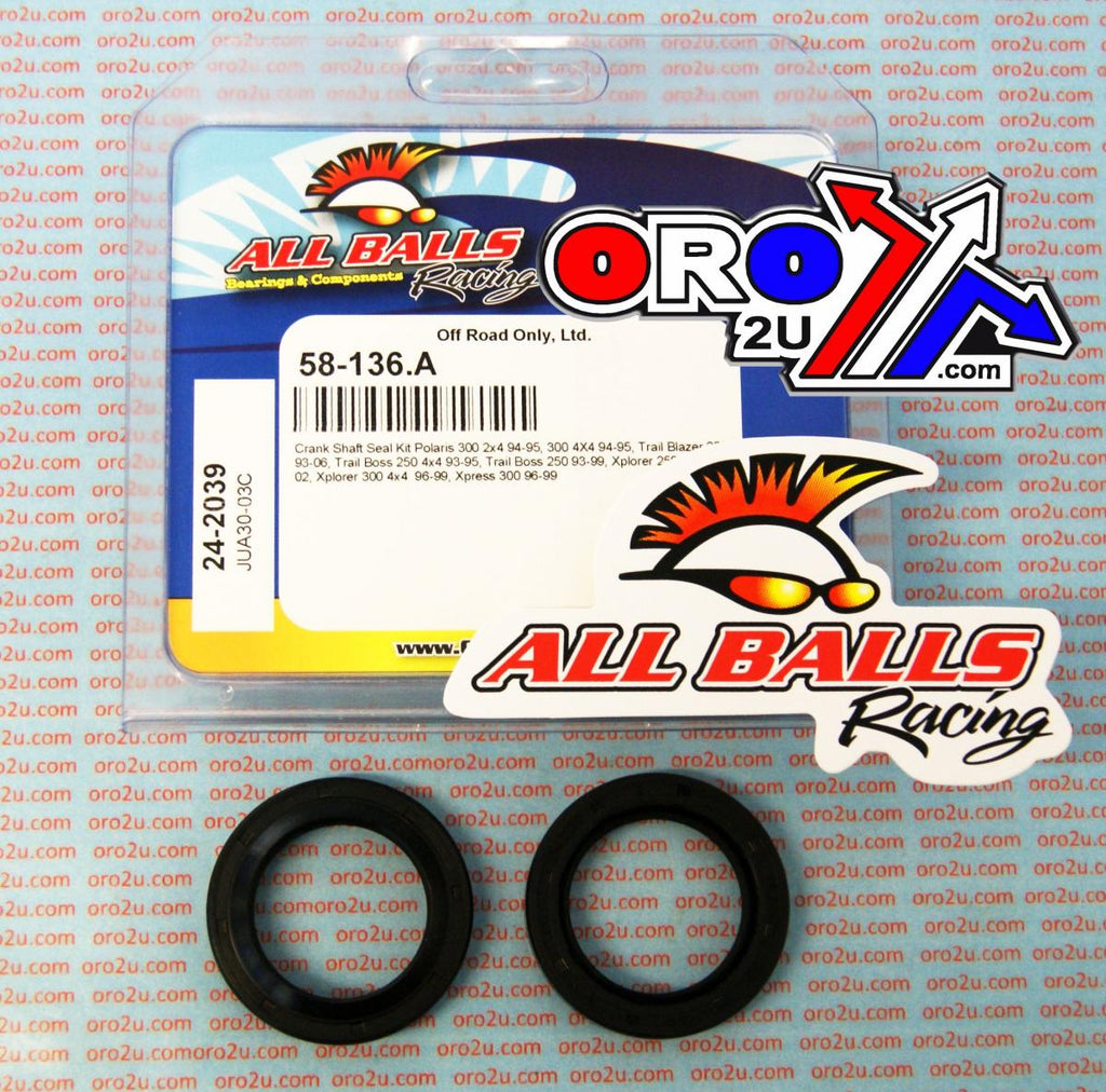 CRANKSHAFT SEAL KIT 93-06 POLARIS TRAIL BLAZER BOSS XPLORER XPRESS 2X4 4X4 250 300 ALLBALLS 24-2039