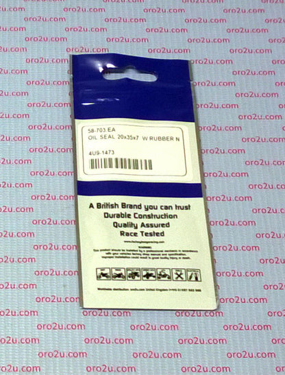 OIL SEAL 20x35x7 TC RUBBER N