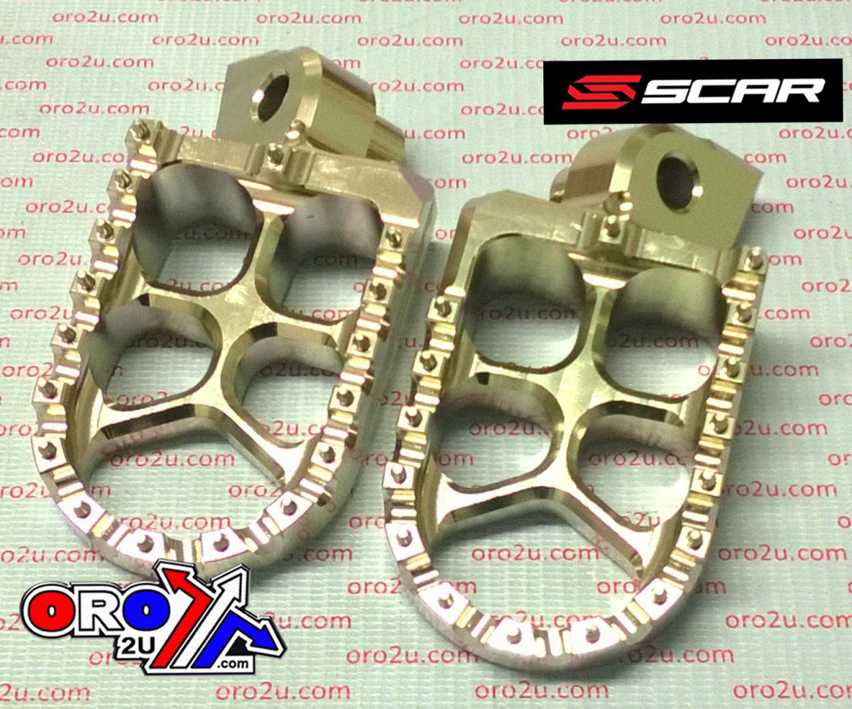 EVO FOOTPEGS TITANIUM COLOR 97-26 ALTA FANTIC YAMAHA REDSHIFT EX MX SM XE XX YZ WR TENERE 57mm SCAR S1511T