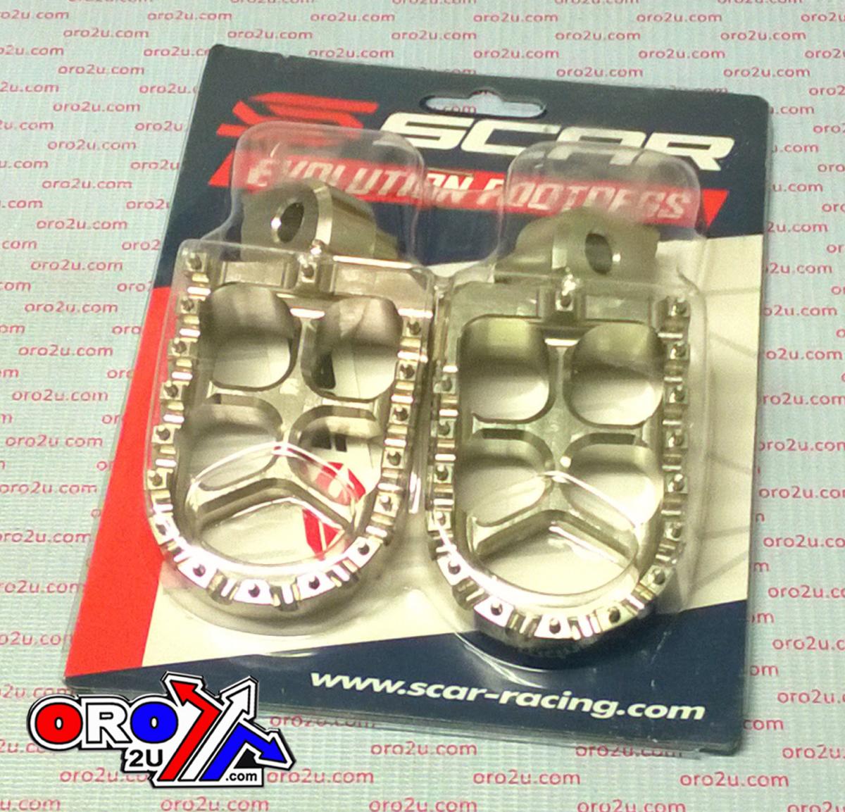 EVO FOOTPEGS TITANIUM COLOR 97-26 ALTA FANTIC YAMAHA REDSHIFT EX MX SM XE XX YZ WR TENERE 57mm SCAR S1511T