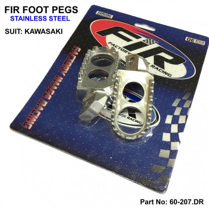 FOOT PEGS STAINLESS STEEL KX, KAWASAKI KX125/250, KDX
