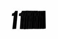 1 BLACK 4.5inc 11cm PK/20