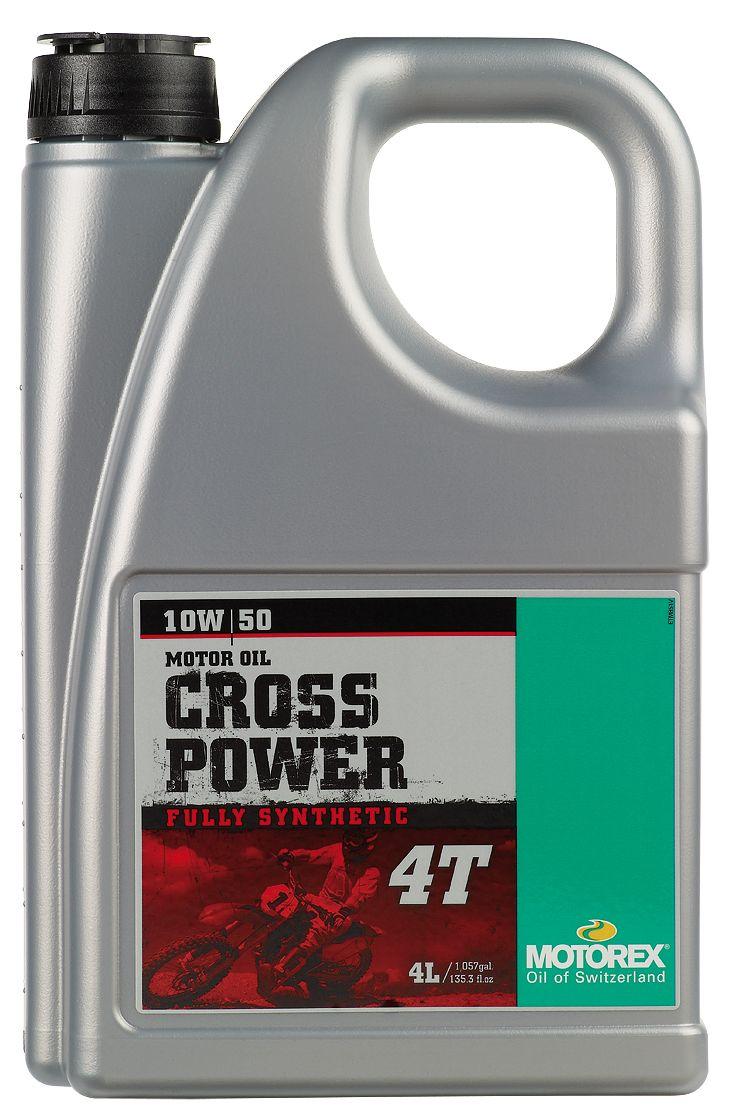 OIL CROSSPOWER 4T 10/50W 4LT, MOTOREX 7300019, BOX = 4