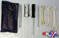TOOL KIT UNIVERSAL 7PC & BAG, approx size 19cm x 9cm