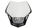 V-FACE HEADLIGHT WHITE/BK, RTECH R-MASKBNNR008