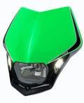 V-FACE LED HEADLIGHT, RTECHR-MASKVENR009, GREEN/BLACK