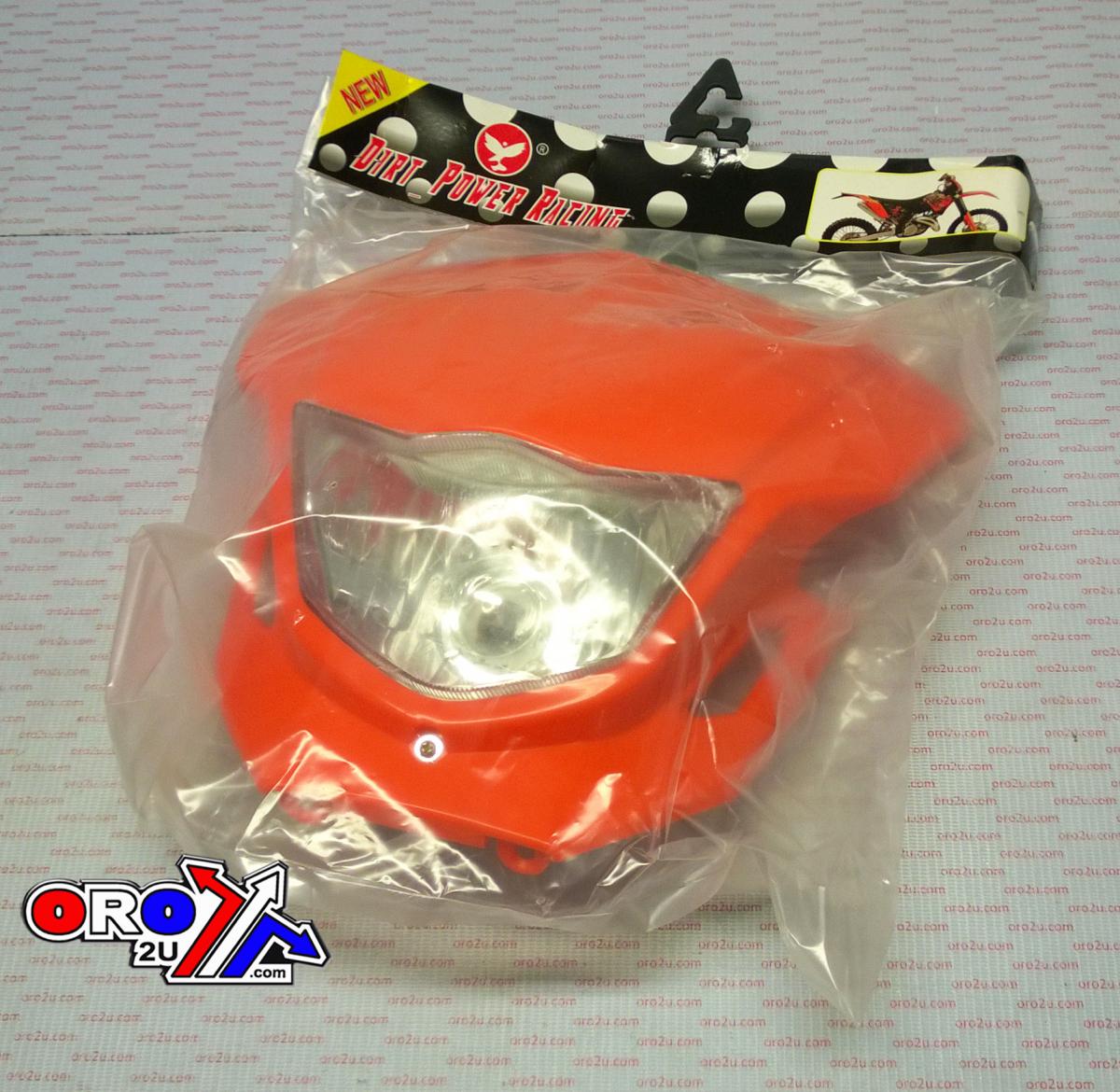HEADLIGHT UNIVERSAL DIRT ORANGE