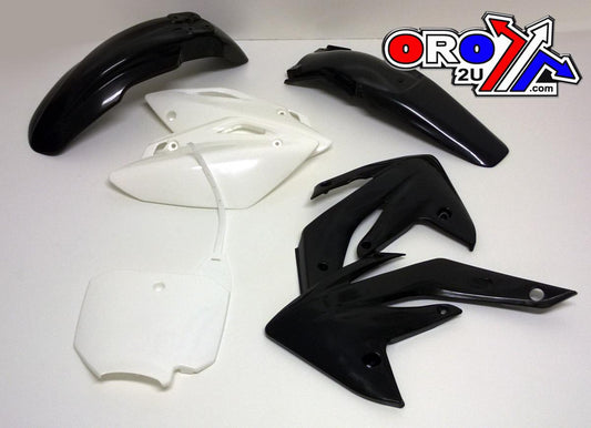 PLASTIC KIT CRF 150 R OEM BLK, WHITE & BLACK, AUTC062
