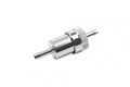 INLINE FUEL FILTER ALLOY SILVER WITH CLEANABLE FILTER