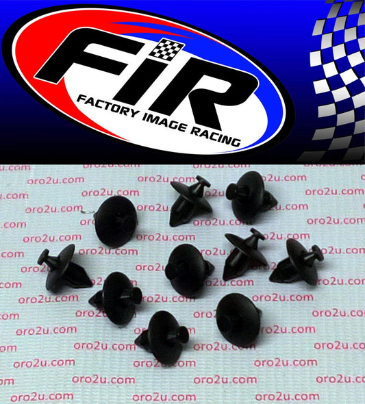 PACK-10 PLASTIC CENTER PUSH FENDER CLIPS RIVETS, 8mm x 20mm x 22mm