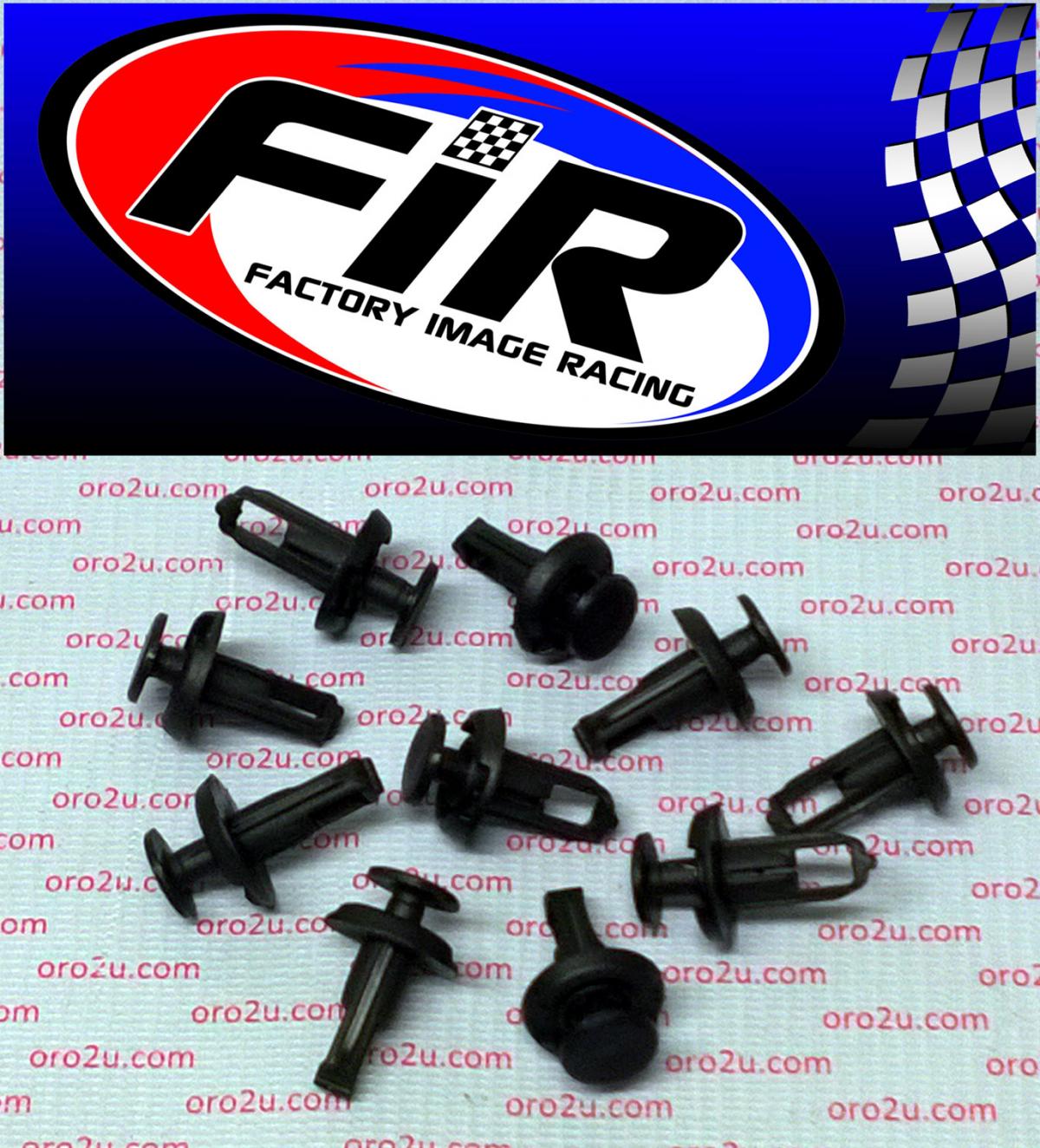 PACK-10 PLASTIC CENTER PUSH FENDER CLIPS RIVETS, 8mm x 20mm x 25mm