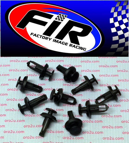 PACK-10 PLASTIC CENTER PUSH FENDER CLIPS RIVETS, 8mm x 20mm x 25mm