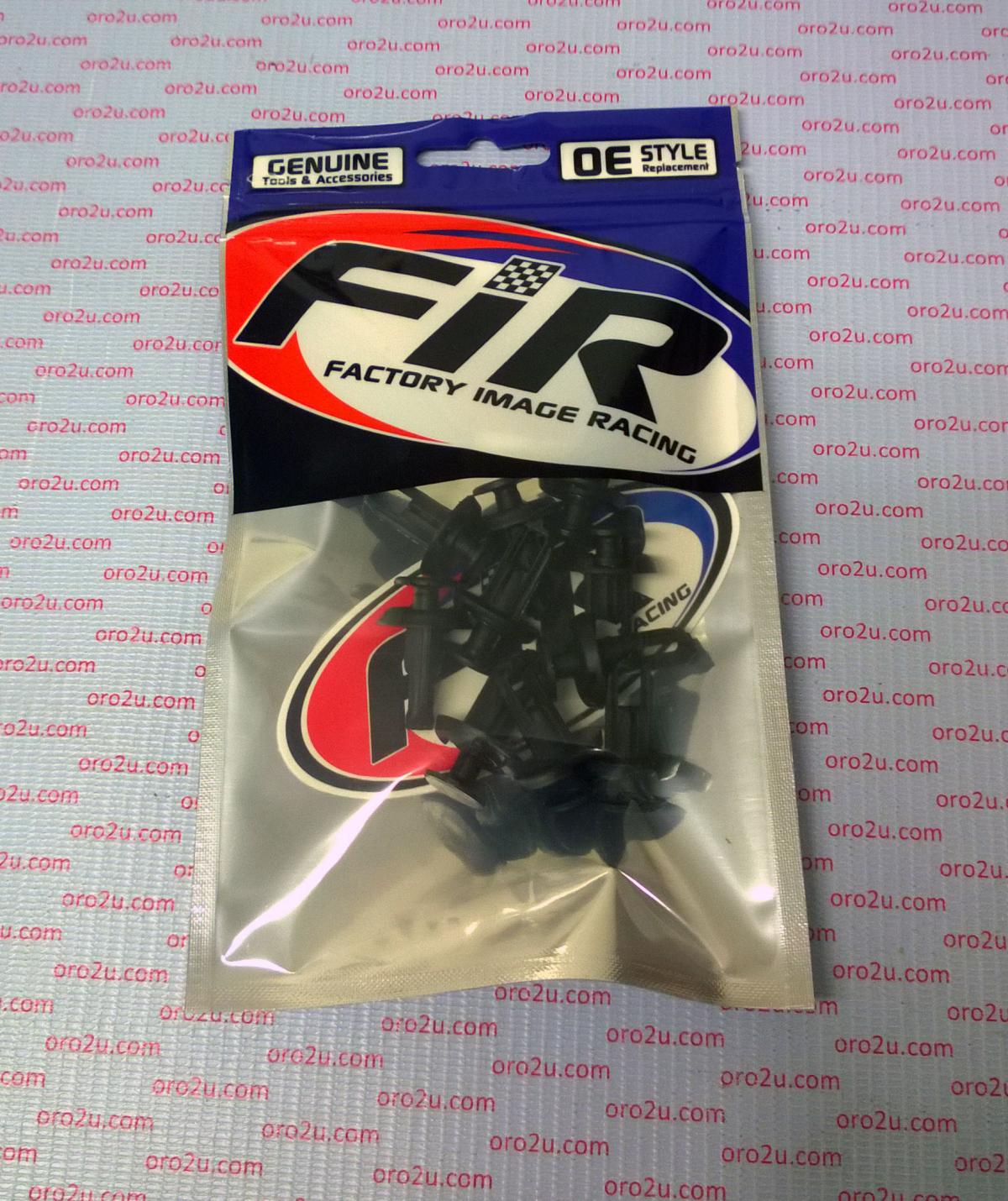 PACK-10 PLASTIC CENTER PUSH FENDER CLIPS RIVETS, 8mm x 20mm x 25mm