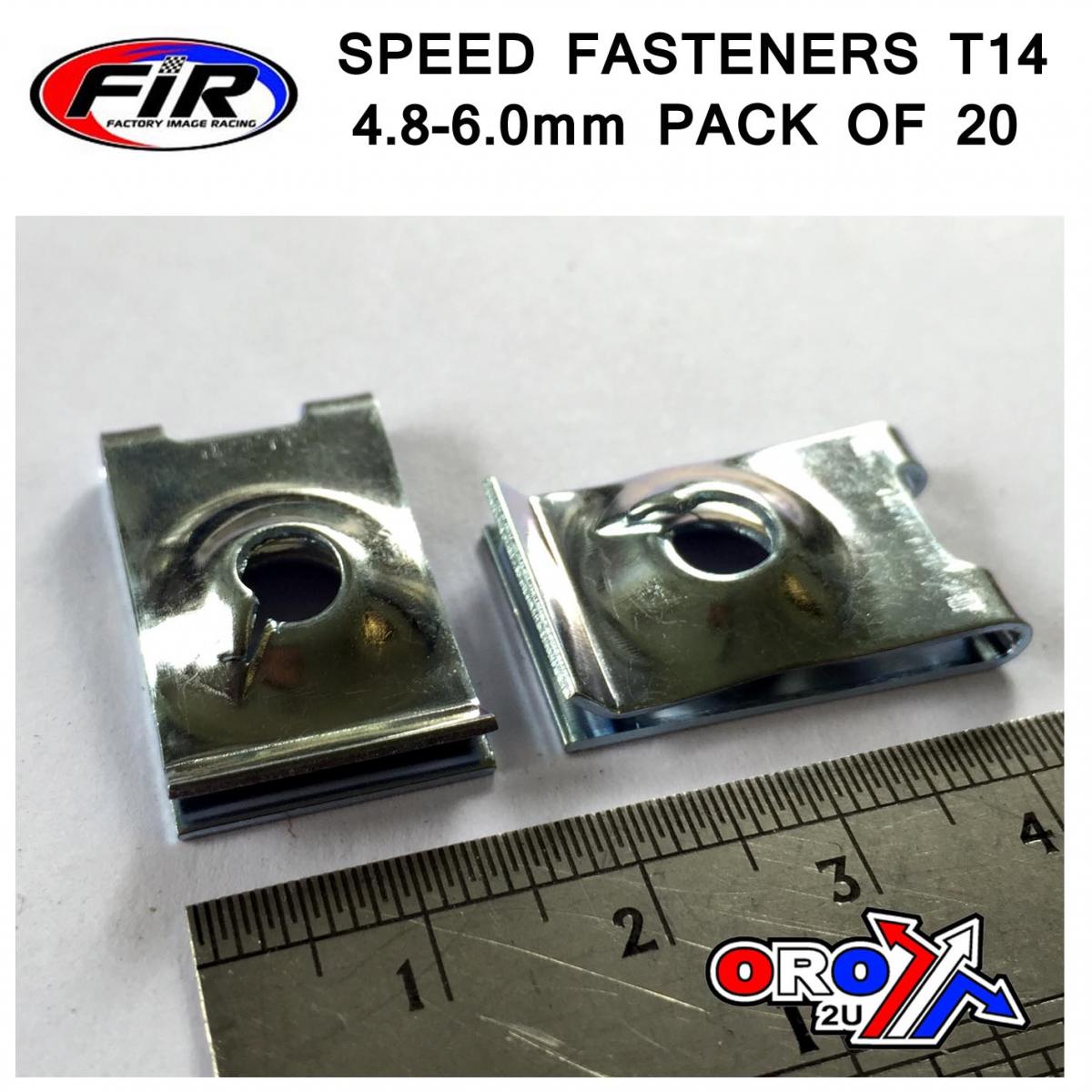 SPEED FASTENERS T14 4.8-6.0mm, PACK OF 20