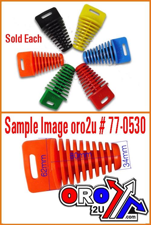 EXHAUST PLUG 34-62mm YELLOW EHB009L-YELLOW
