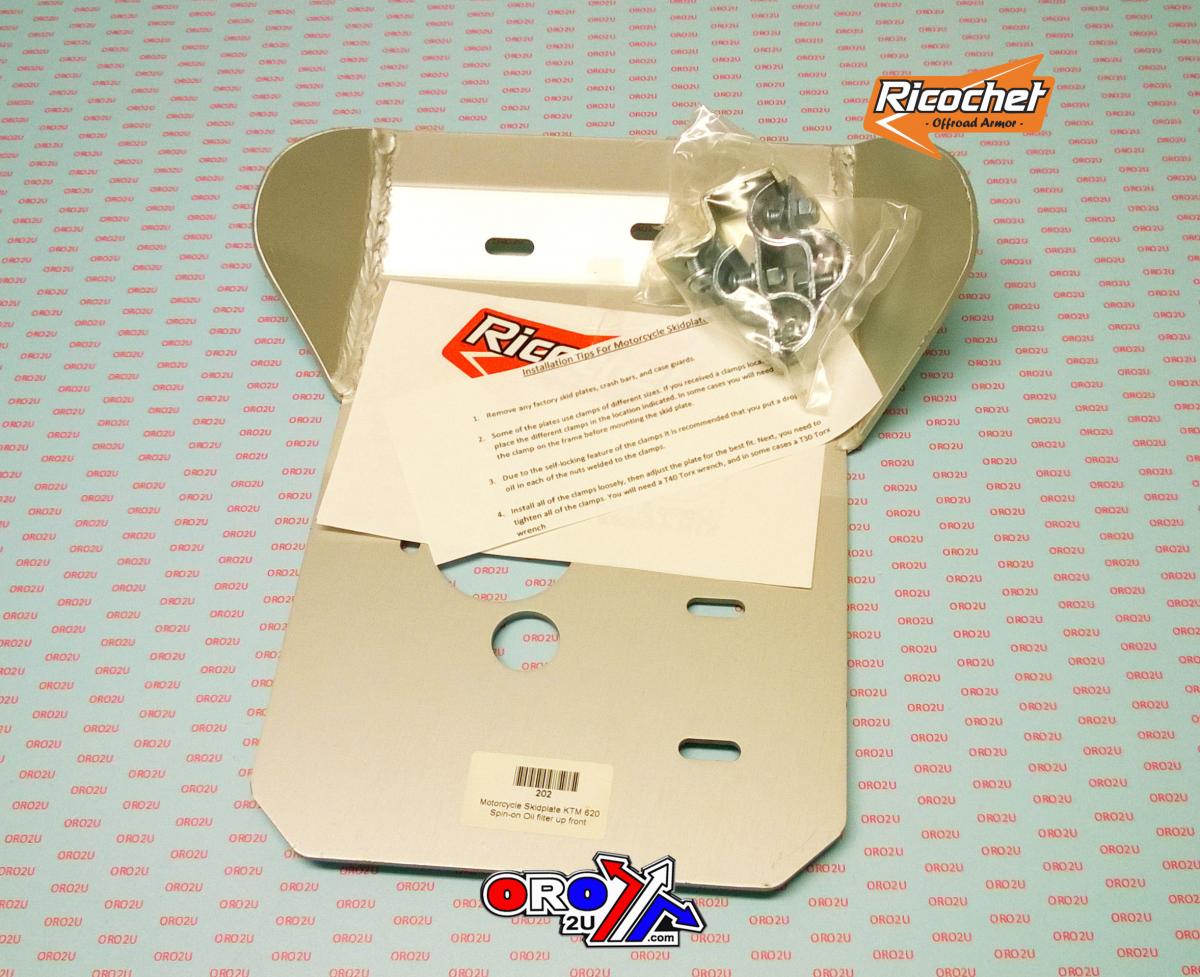 SKID PLATE HD ALUMINIUM ENDURO 88-03 KTM 4STK DUAL, 202 RICOCHET