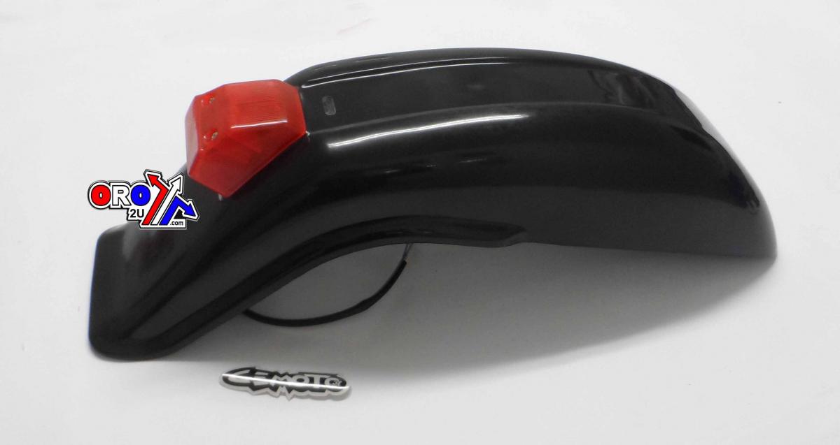 ENDURO REAR FENDER BLACK, Universal fitting.