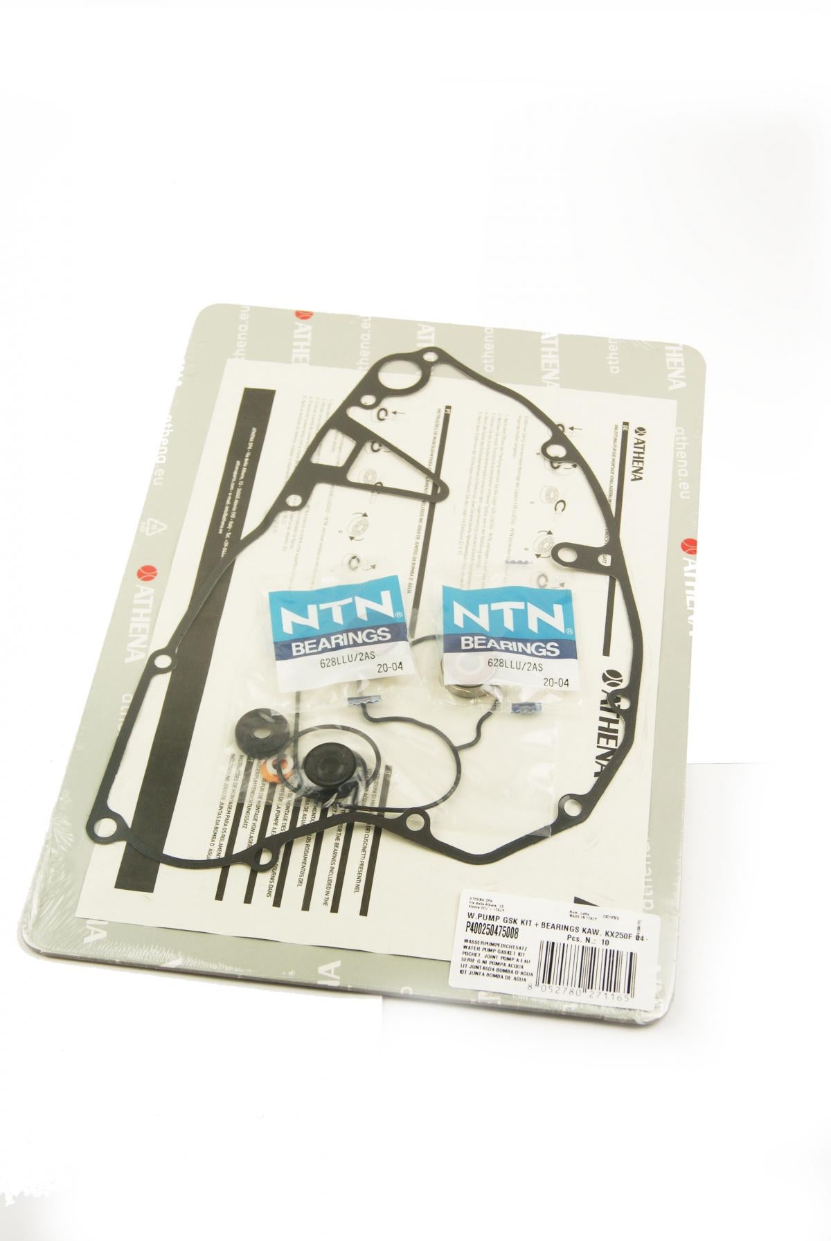 WATER PUMP GASKET KIT RM-Z/KX 250 04-08, ATHENA P400250475008 SUZ/KAW WITH BEARING