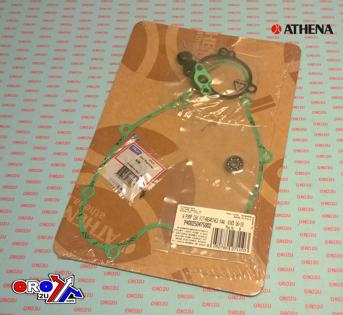 WATER PUMP GASKET KIT KX 65 06-26, ATHENA P400250475002 KAWASAKI WITH BEARING