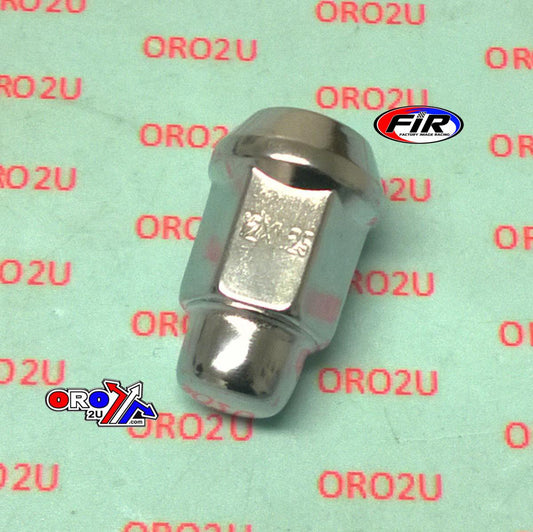 LUG NUT M12-1.25 BEV CHROME, LUG8 BEVELED