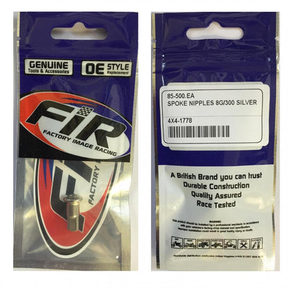 SPOKE NIPPLES 8G/300 SILVER