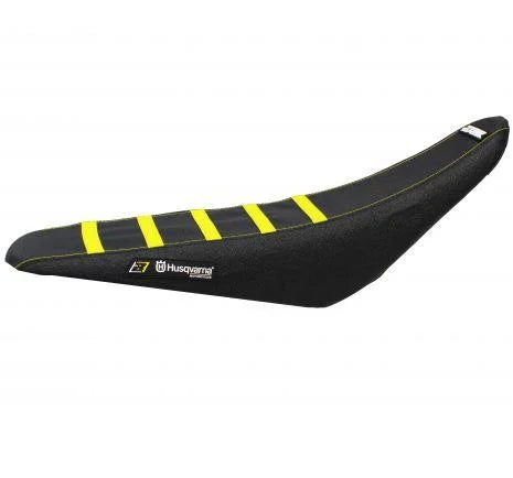 14-15 TC/FC 14-16 TE/FE HUSQVARNA ZEBRA YEL/BLK SEAT COVER, 2018 DESIGN ONLY 5 STRIPES, BLACKBIRD 1620Z