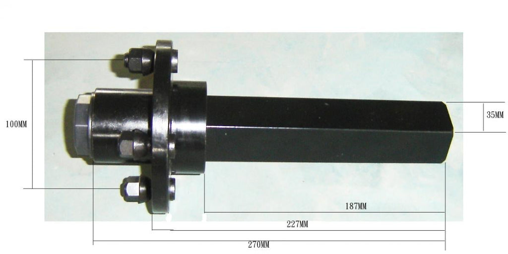 TRAILER HUB SHAFT 4/100, 650 KG LIMIT / STUB AXLE, AC-12181