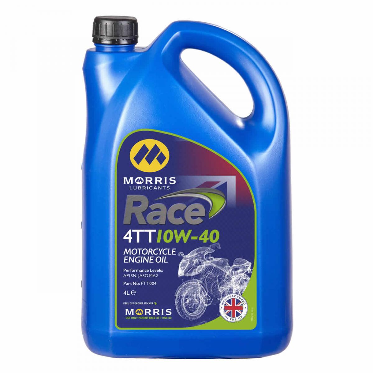 4LT RACE 4 TT 10W/40 MORRIS, WAS RACE MX-4 10/40WT, BOX = 4