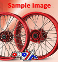 18x2.15 WHEEL HON RED/RED, MX-9123 RIM RED, HUB RED, SP04703840301 BLACK NIPPLES