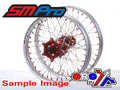 18x2.15 WHEEL HON SILVER/RED, MX-9130 RIM SILVER, HUB RED, SP047.03.84.50.03 MATT RIM
