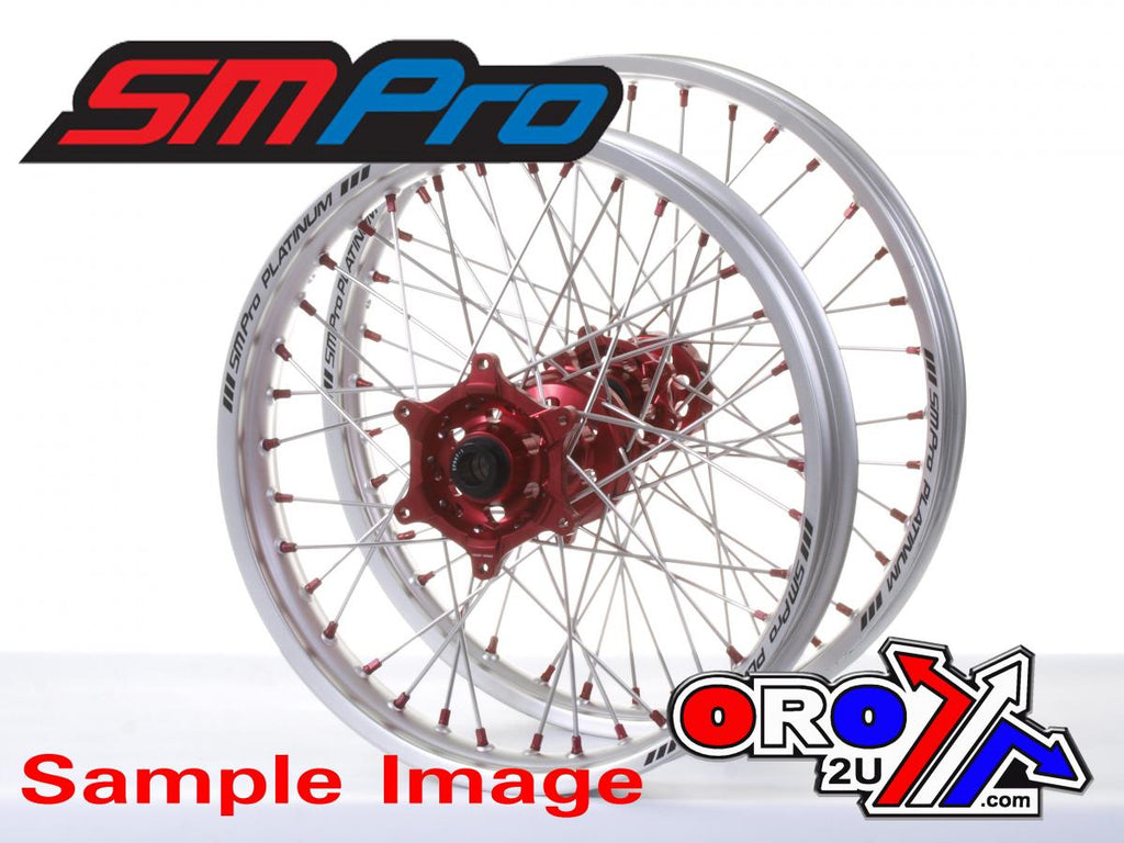 18x2.15 WHEEL HON SILVER/RED, MX-9130 RIM SILVER, HUB RED, SP047.03.84.50.03 MATT RIM