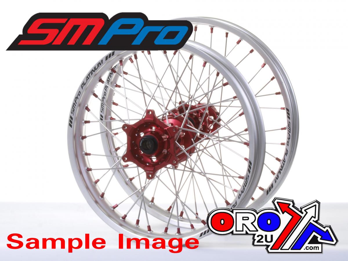 18x2.15 WHEEL HON SILVER/RED, MX-9130 RIM SILVER, HUB RED, SP047.03.84.50.03 MATT RIM