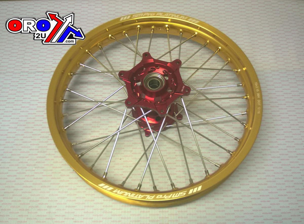 19x2.15 WHEEL HON GLOSS GOLD / RED, GLOSS GOLD RIM / GLOSS RED HUB, SP012.03.81.02.99 MX-9022